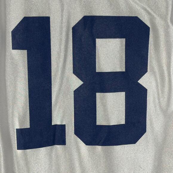 NFL Team Apparel Peyton Manning‎ #18 Jersey Youth XL White Colts Shirt GOAT - Picture 8 of 12